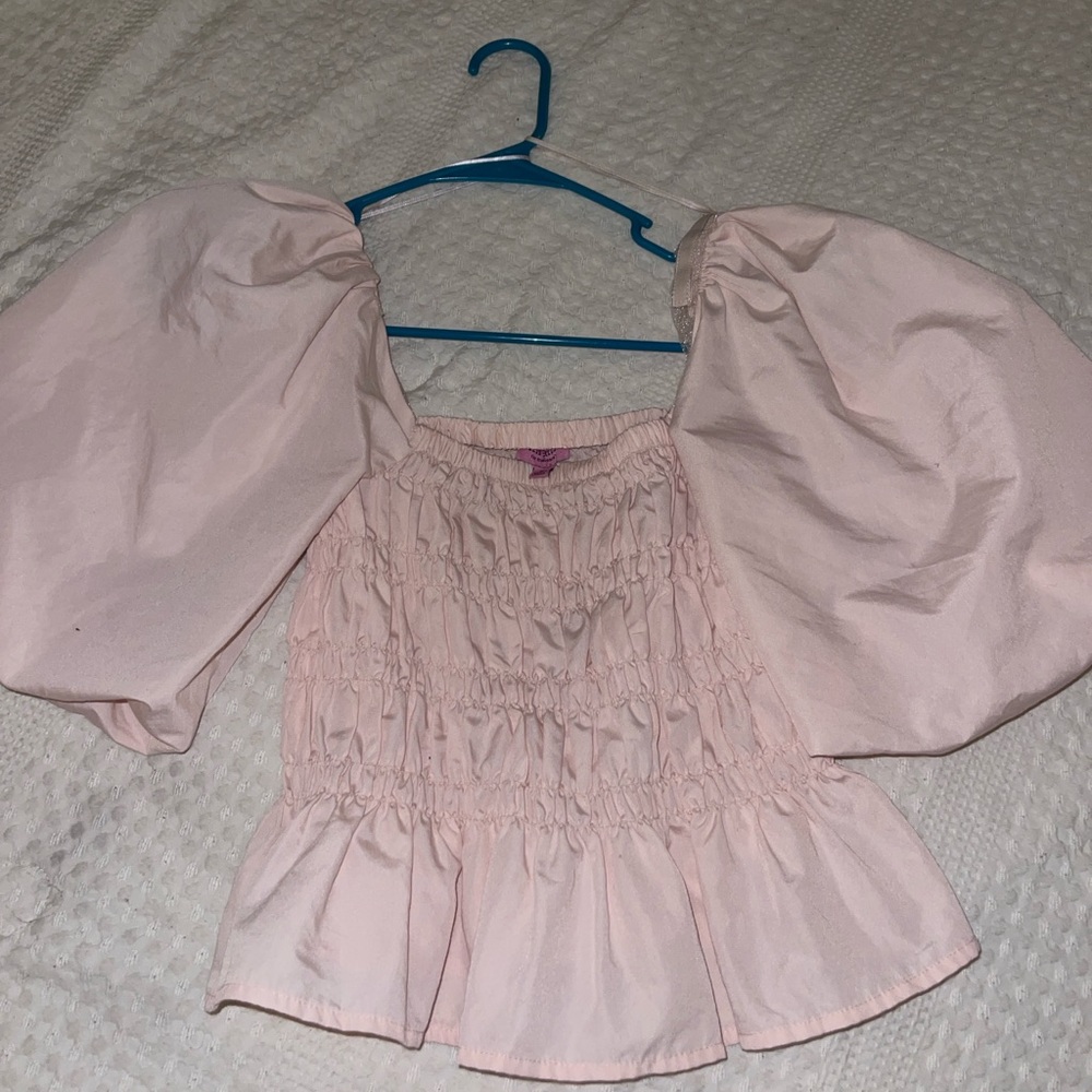 Miami Pink Puff Sleeve Blouse